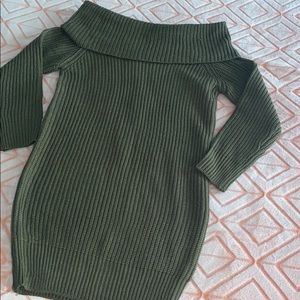 Off shoulder Sweater Dress